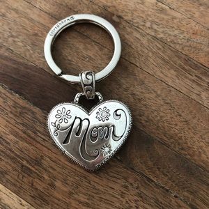 Brighton silver mom keychain